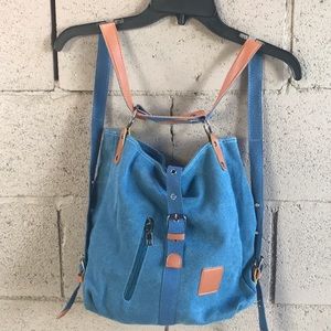 Jean purse straps can behandles or a backpack!